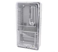Scatola per contatore di energia monofase a 6 scomparti, trasparente, PC/ABS, ignifugo, IP20, resistente alle intemperie, per appartamento, scuola, commercio, 330 x 170 x 100 mm (A)