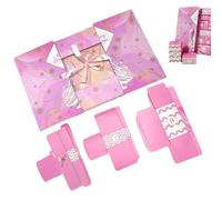 Scatola per conto alla rovescia natalizia riutilizzabile, 24 scomparti, scomparti per caramelle ricaricabili, materiale artigianale, tema decorativo per le vacanze, per bambini, adulti e amici, per