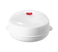 Scatola per cottura a vapore a microonde con design multistrato coperchio trasparente per ravioli colazione multiuso da cucina