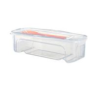 Scatola per cuocere spaghetti al microonde, cuocipasta con colino, coperchio e forchetta, contenitore resistente al calore per frutta, organizzatore frigorifero, ideale per dormitorio e ufficio