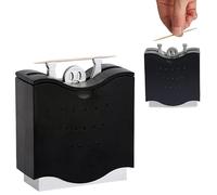 Scatola per Cure-Denti Automatica 6,5 cm, Distributore con Movimento Semplice del Piano, Nero, Pratico ed Elegante.