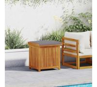 Scatola per Cuscini da Esterno, Design con Doghe Aperte per Ventilazione Ottimale, 60x50x61 cm, Legno Massello di Acacia con Finitura ad Olio, Contenitore per Accessori Giardino e Mobili da Esterno fo
