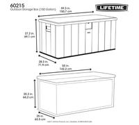 Scatola per cuscini in plastica Lifetime "Premium", contenitore per imbottiti, 570 l grigio scuro 72 x 151 x 69 cm (L x P x A)