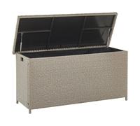 Scatola per Cuscini Taupe Rattan Sintetico Coperchio 126 x 46 cm 290 L Modena