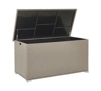 Scatola per Cuscini Taupe Rattan Sintetico Coperchio 155 x 75 cm 770 L Modena