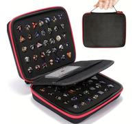 Scatola per dadi con vassoio removibile a fessure per la conservazione dei dadi da gioco, compatibile con giochi di ruolo e altri giochi da tavolo, contiene fino a 70 dadi (Rosso)