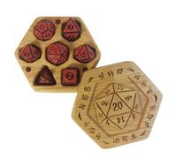 Scatola per dadi - D20 Rune, Dadi rossi