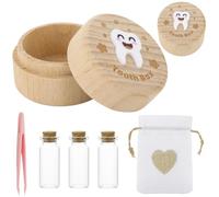 Scatola per denti da latte, per bambini e bambine, con motivo 3D dei cartoni animati, scatola dei ricordi per i denti del bambino, regalo per battesimo, compleanno e inizio della scuola per i nuovi