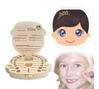 Scatola per denti da latte, scatola per denti da latte bambina con funzione espositiva, scatola per denti regalo per la nascita, graziosi regali della fatina dei denti scatole per denti da latte
