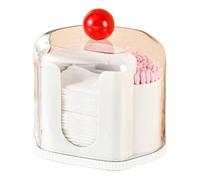 Scatola per disporre batuffoli di cotone, contenitore per cotton fioc, contenitore portatile per forcine, supporto trasparente per batuffoli di cotone, custodia portatile antipolvere per
