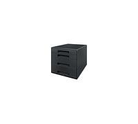SCATOLA PER DOCUMENTI LEITZ CUBE - set di accessori in plastica riciclata, colore nero, 4 cassetti