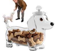 Scatola per dolcetti per cani, barattoli in vetro con coperchi, dispenser per crocchette per alimenti animali, paste e dolciumi, barattolo di stoccaggio per dolcetti per animali da compagnia