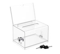 Scatola Per Donazioni In Acrilico, Scatola Per Votazione, Urna Elettorale Trasparente con Chiave, Scatola per Donazioni con Serratura, per Biglietti da Visita, Votazioni, Concorsi