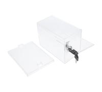 Scatola per donazioni trasparente con serratura, urna per schede elettorali in