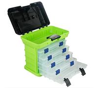 Scatola per esche da pesca, 4 negozi, accessori da pesca, cassetta degli attrezzi, scatola per attrezzi da pesca, scatola con maniglia per il trasporto, impermeabile, contenitore per esche per acqua