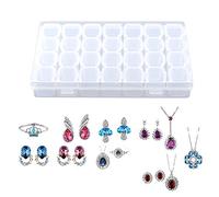 Scatola per farmaci in plastica trasparente Scatola per pillole da 28 slot Scatola per pillole per medicinali per tablet regolabile Scatola per contenitori per gioielli 17, 5x10, 8x2, 7cm