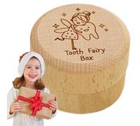 Scatola per fatina dei denti - Scatola per ricordi dei denti da latte, contenitore per denti caduti in legno | Scatola per dentini da bambino con simpatico portadenti perduti in legno, custodia per de