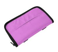 Scatola per fazzoletti da appendere per auto portatovaglioli con cinghie regolabili e cerniera, dispenser di fazzoletti ricaricabile per veicolo rosa