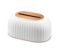 Scatola per fazzoletti di carta nera standard per scatole rettangolari per il viso, in plastica, per bagno, ufficio, decorativo, a righe, verde, bianco, verde scuro o nordico (verde scuro)
