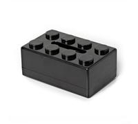 Scatola per fazzoletti in ABS con montaggio a parete flessibile o posizionamento sulla scrivania, pratico contenitore per fazzoletti per bagno e spazi abitativi (nero)