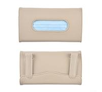 Scatola per fazzoletti in pelle PU per aletta parasole, comoda soluzione per riporre fazzoletti e tovaglioli (beige)