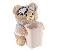 Scatola per fazzoletti per auto, con orso, in peluche, 2 in 1, dispenser per fazzoletti, organizer da bracciolo, dispenser per tovaglioli, piccolo contenitore da viaggio per viaggi, casa, camera da