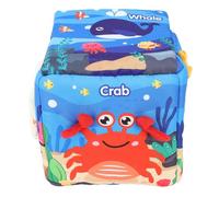 Scatola per Fazzoletti per Bambini, Giocattoli Morbidi e Sicuri per l'apprendimento Precoce con 8 Sciarpe per Regali di Compleanno per i più Piccoli (Oceano)