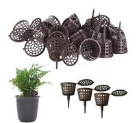 Scatola per fertilizzante per piante, 100 pezzi, cestino per bonsai da giardino, portatile, contenitore organico per sostanze nutritive con coperchio, per orchidee, fiori, piccole piante (L)