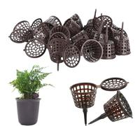 Scatola per fertilizzante per piante, 100 pezzi, cestino per bonsai da giardino, portatile, contenitore organico per sostanze nutritive con coperchio, per orchidee, fiori, piccole piante (S)