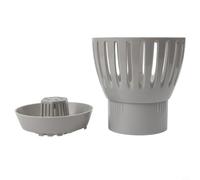 Scatola per filtro per laghetto per pesci koi, livello dell'acqua regolabile per trappola per foglie per laghetti, raccoglitore di detriti con raccordo di scarico, strumento di pulizia in plastica per