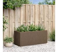 vidaXL Scatola di fiori da giardino marrone 80 x 36 x 35 cm PP, vaso moderno decorativo per il giardino, perfetto per esporre e abbellire le vostre piante