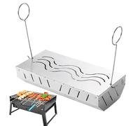 Scatola per fumatori - Scatola per fumatori Grill | Pouch per fumatori di pulci | Contenitore affumicato in acciaio inossidabile | Accessorio per griglia a carbone con coperchio, supporto a carbone