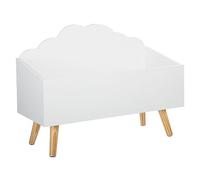 Scatola per giocattoli in legno per bambini nuvola bianca.