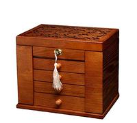 Scatola per Gioielli Daim in Legno con Specchio Di Chiusura Scatola Di Stoccaggio Multiuso a Colori Orecchini ad Alta Capacità Accessori per Collana ad Anello per la Scatola Della Bibbia a Mano, LJB