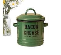 Scatola per grasso da cucina - Vaso riutilizzabile per stoccaggio di olio con spatola - Contenitore di conservazione del grasso di cottura per cucina, per vacanze campeggio ristorante frittura prepa