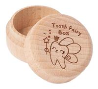 Scatola per i ricordi dei denti da latte - Porta denti perduti in legno e scatola portaoggetti | Regalo perfetto per baby shower, compleanni o ricordi delle fate. Adorabile scatola dei ricordi per rag