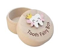 Scatola per i ricordi dei denti da latte - Scatole commemorative per i denti decidui, Scatole per la conservazione dei denti in legno | Scatole portaoggetti commemorative per denti in legno, simpatico