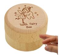 Scatola per i ricordi dei dentini da latte - Graziosa scatola in legno intagliato, per fatina dei denti | Scatola dei ricordi per i denti da latte, perfetta come regalo ricordo per ragazzi, salva-dent