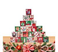 scatola per il conto alla rovescia di Natale - Calendario per il conto alla rovescia giocattolo di 24 giorni | Contenitore organizer vuoto festivo per ragazze che raccolgono attività per bambini e rag