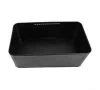 Scatola per il pane con coperchio in legno e design di ventilazione, per piano di lavoro della cucina, struttura in metallo per preservare la freschezza e servire il coperchio (nero)