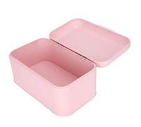 Scatola per il Pane Rosa Chiaro, Contenitore per Pane in Ferro Rosa Organizzatore Scatola per Pane da Fattoria Scatola per Pane Grande da Appoggio