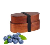 Scatola per il pranzo | Divisore Regolabile In Legno - Contenitore Alimentare A Doppio Strato - Per Navetta Picnic Scuola Campeggio Viaggi Primavera Festival Musicale Frutta Verdura Panini