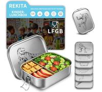 Scatola per il pranzo per bambini in acciaio inox con scomparti, bento box da 850ML, scatola per il pranzo, scatola per il pranzo personalizzata, scatola per la merenda per la scuola, le gite, l'asilo