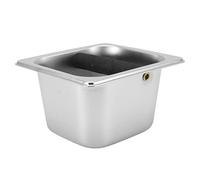 Scatola per il tamponamento del caffè in acciaio inox, contenitore per i fondi di caffè da e bar, scatola robusta con asta di gomma per il tamponamento, design a ciotola