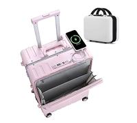 Scatola per il trasporto personale, porta di ricarica, serratura, scatola per il trasporto di bottiglie d'acqua, scatola per il trasporto di qualità rigida (rosa 22 pollici)