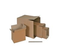 Scatola per imballo - onda singola - 30 x 20 x 20 cm - cartone - avana