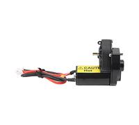 Scatola per Ingranaggi RC con Motore Spazzolato in Lega di Alluminio Premium di Trasmissione a Bassa Potenza a Basso Rumore per Assiale SCX24 1/24 Crawler Car (Nero)