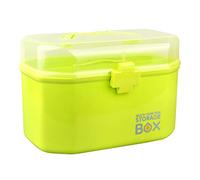 Scatola per la conservazione dei medicinali Armadietto for medicinali, scatola medica a doppio strato, organizer portatile for scatole di, 27 * 16 18 cm, blu(Green)