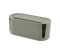 Scatola per la gestione dei cavi per scrivania, organizer per fili e cavi con apertura a forma di U, 31 x 13,5 x 12,5 cm, materiale ABS, per riunioni Ro(verde)