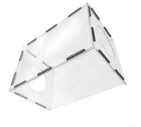 Scatola per la polvere per levigatura e lucidatura, cappuccio antipolvere trasparente in acrilico con 2 fori, design staccabile per strumenti di incisione, 200 x 200 x 200 mm e 200 x 180 x 300 mm (200